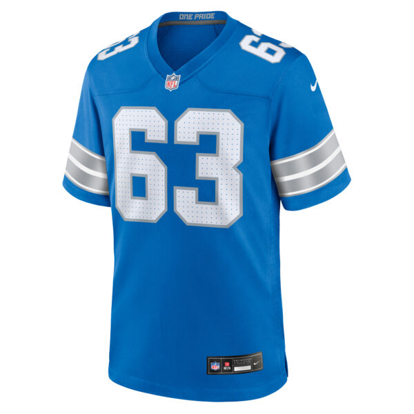 Men's Nike Duke Clemens  Blue Detroit Lions Game Jersey - Image 3