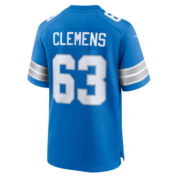 Men's Nike Duke Clemens  Blue Detroit Lions Game Jersey - Image 4