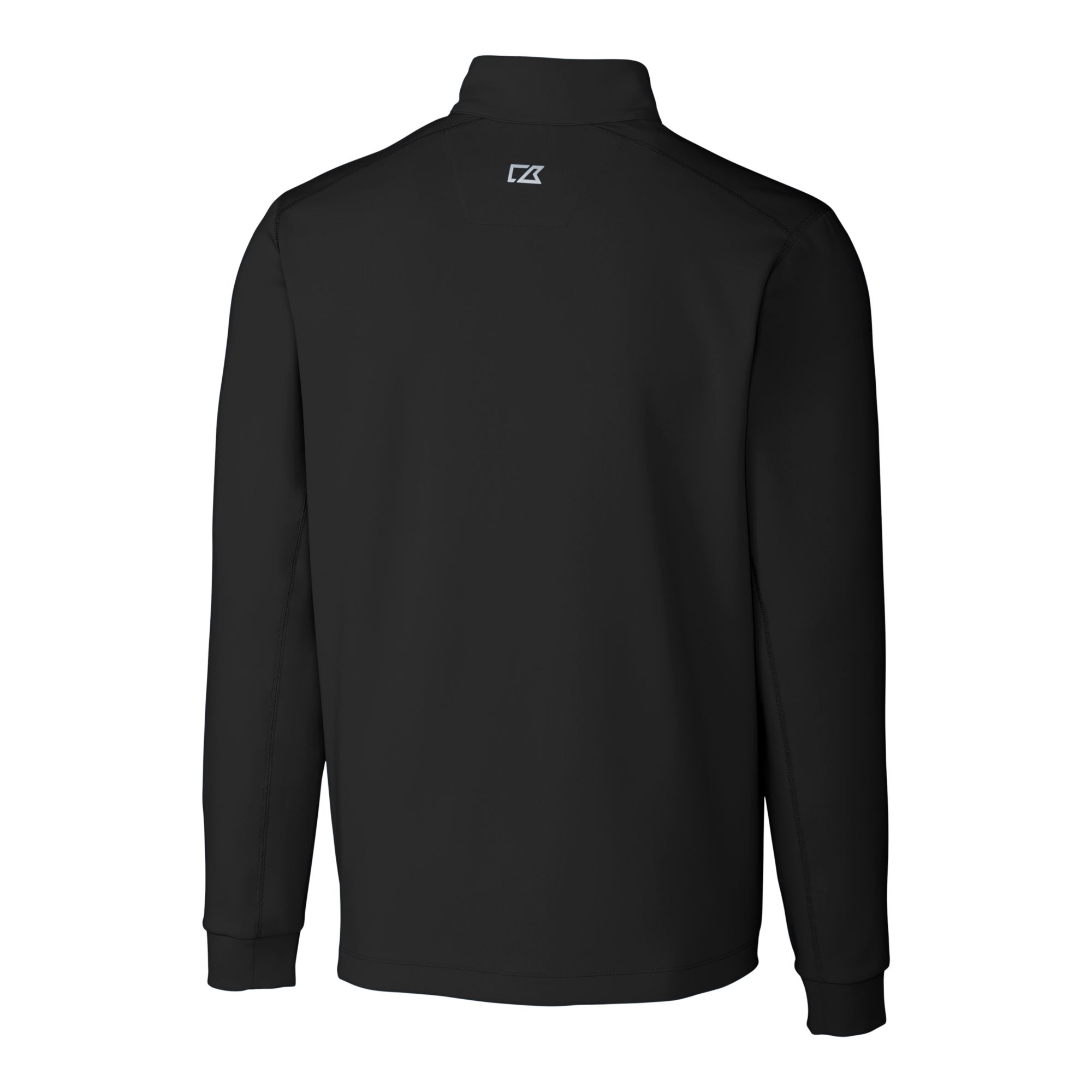 Men's Cutter & Buck Black New York Jets Monochromatic Logo Traverse Stretch Quarter-Zip Top - Image 7