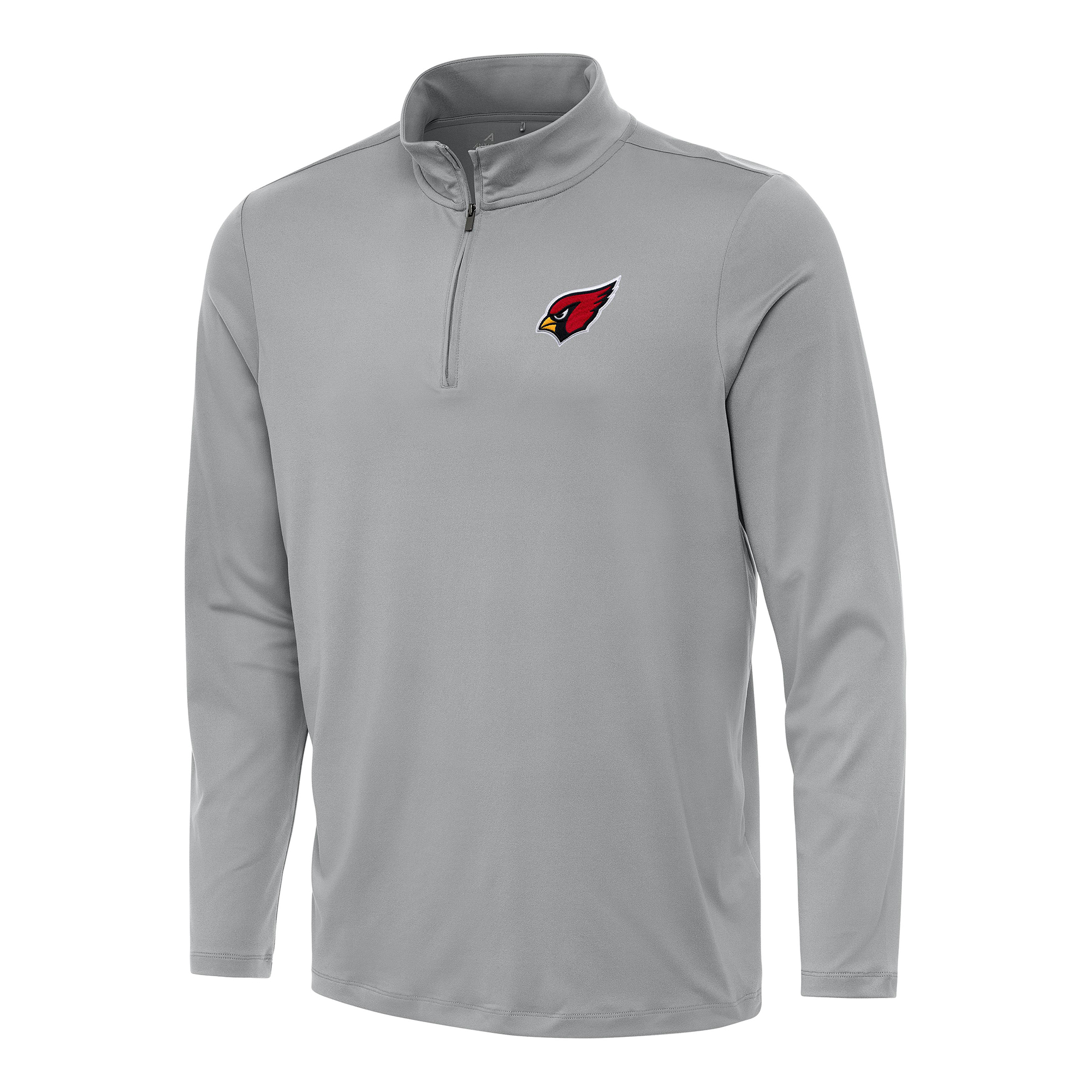Men's Antigua Gray Arizona Cardinals Reprocess Quarter-Zip Top