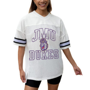 Women's Gameday Couture White James Madison Dukes Iconic Oversized Fashion Jersey
