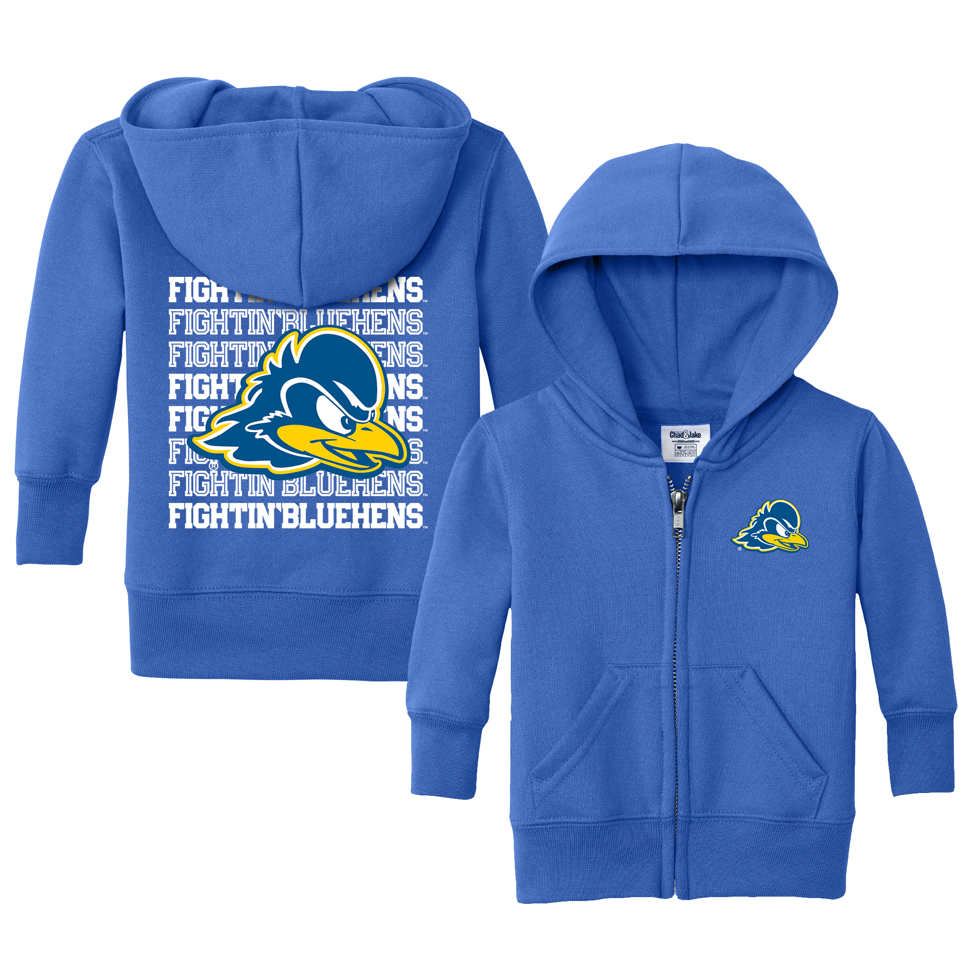Infant Chad & Jake Royal Delaware Fightin' Blue Hens Retro Full-Zip Hoodie