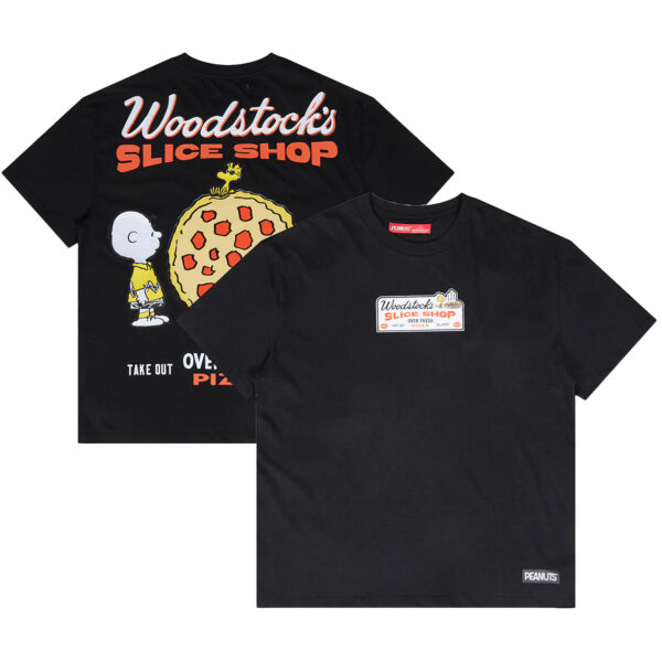 Men's Freeze Max Black Peanuts Woodstock Slice Shop T-Shirt