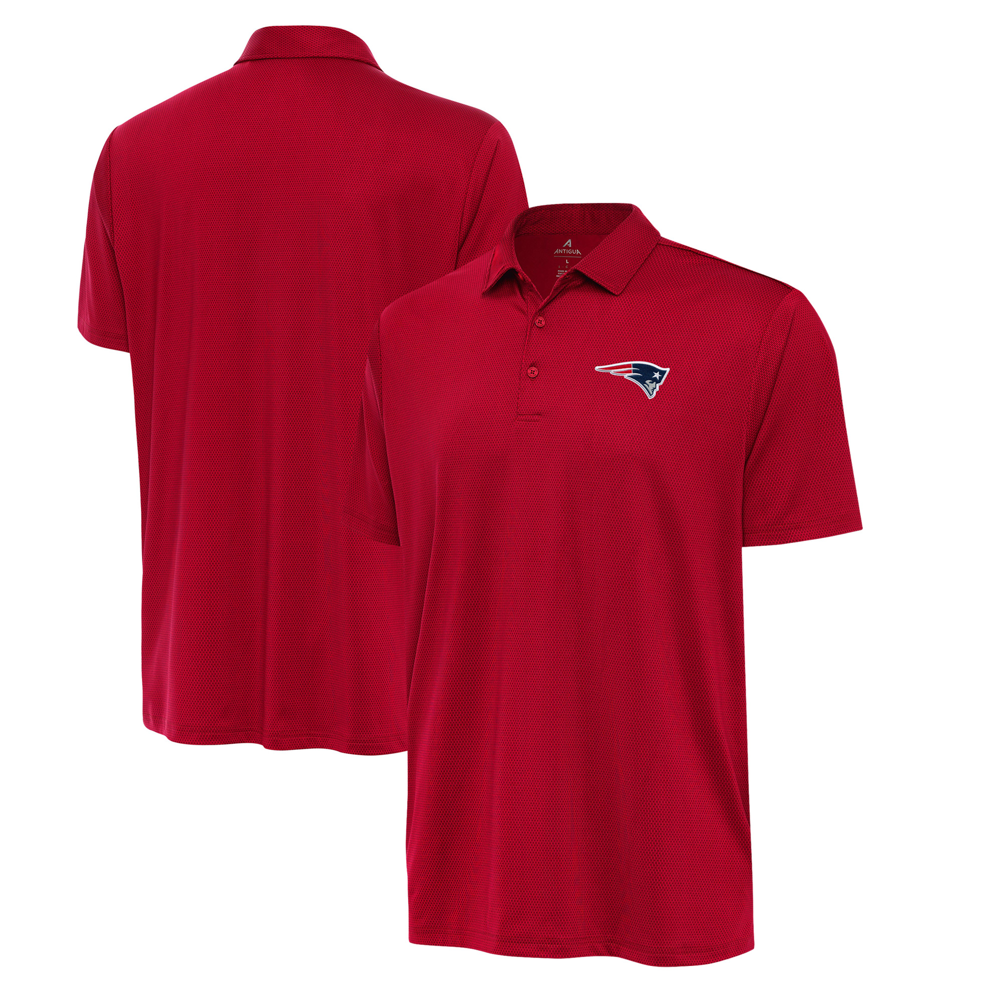 Men's Antigua Red New England Patriots Eclipse Polo