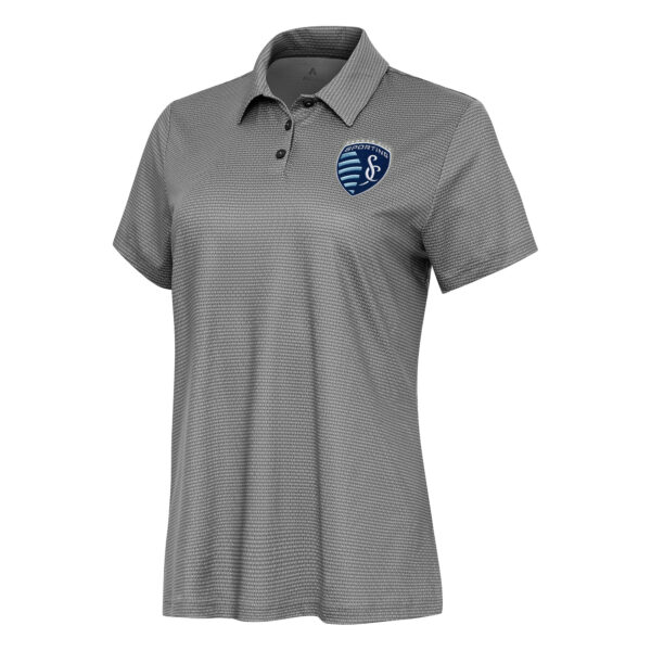 Women's Antigua White/Black Sporting Kansas City Rings Polo