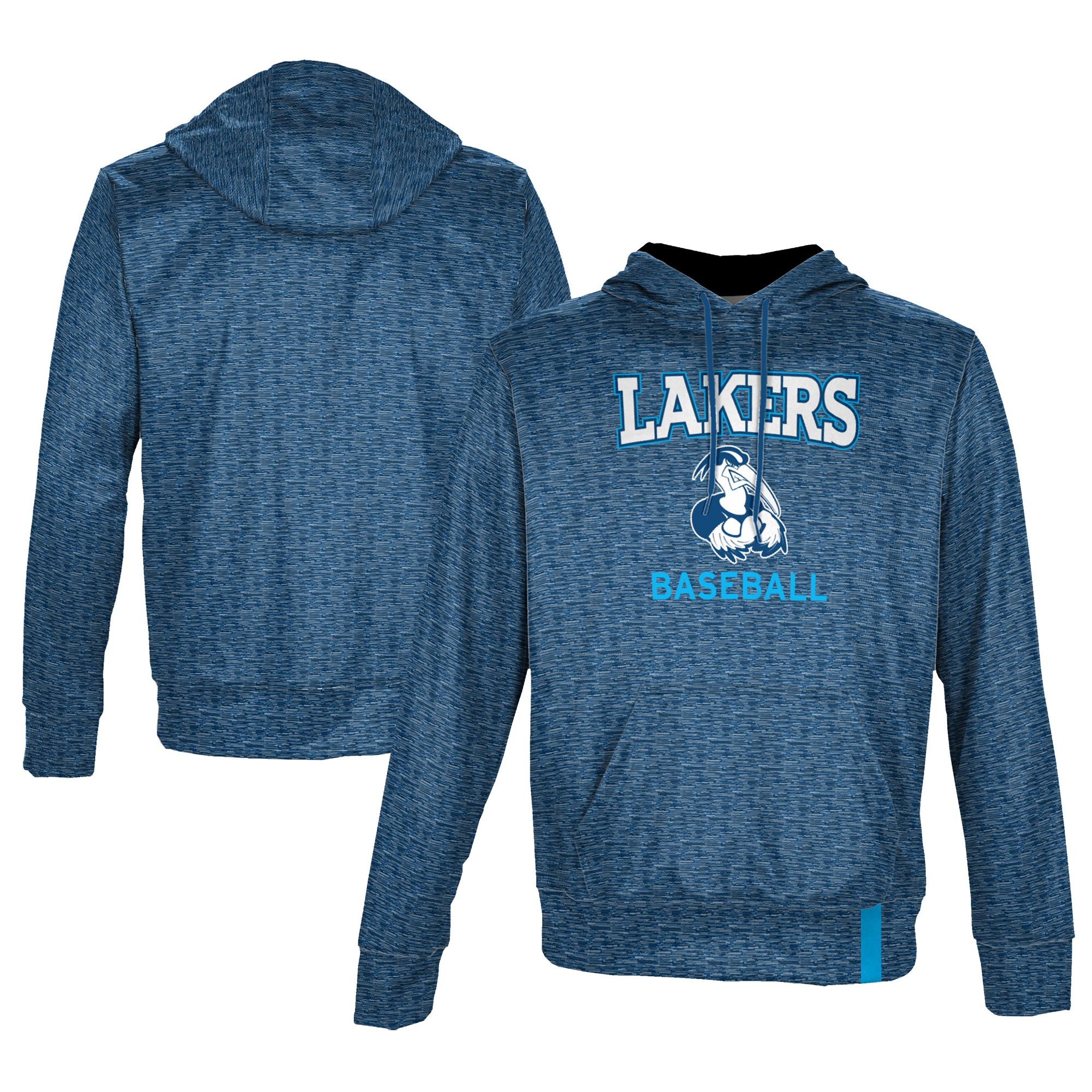 Men's ProSphere Blue Mid Michigan College Baseball 1.0 Pullover Hoodie
