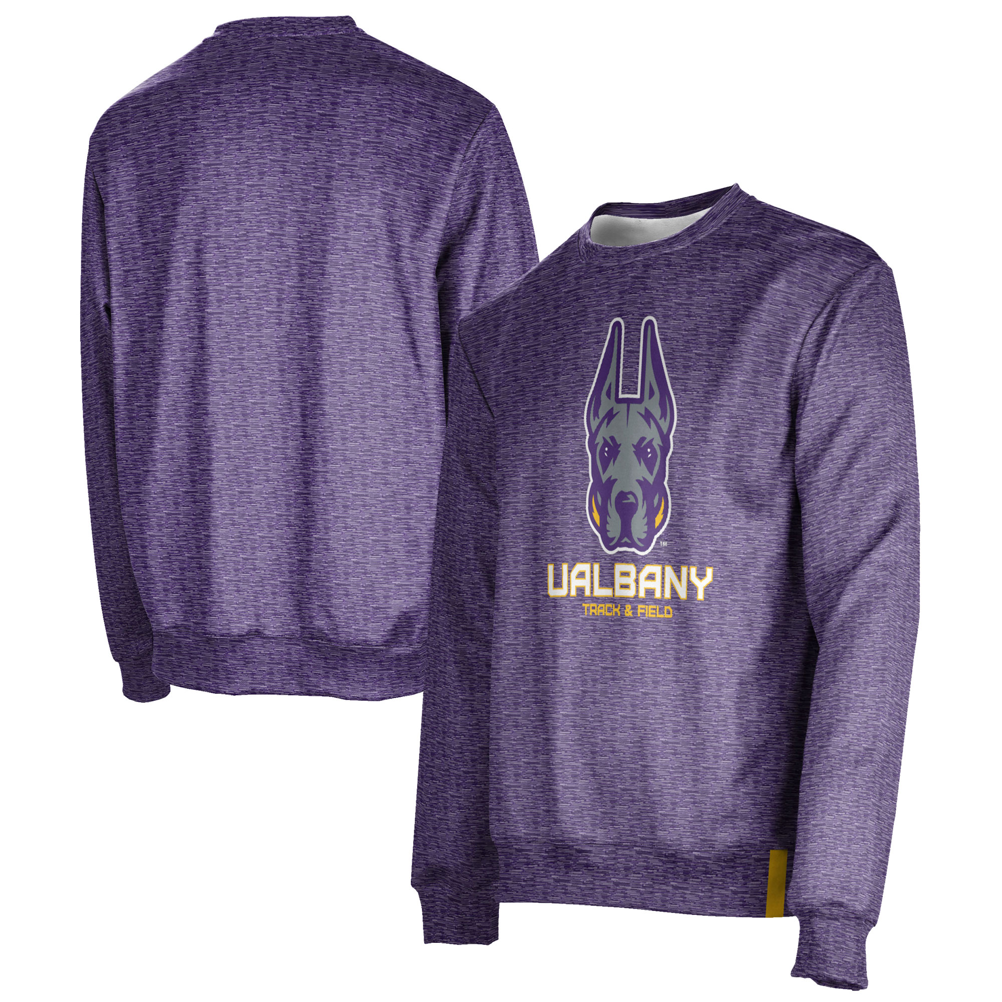 Men's ProSphere Purple UAlbany Great Danes Track & Field 1.0 Pullover Sweatshirt
