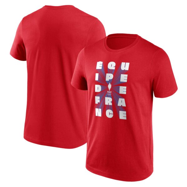 Men's Fanatics Red Paris 2024 Summer Olympics Equipe De France T-Shirt - Image 5