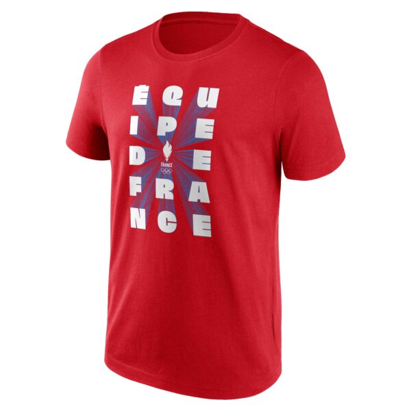 Men's Fanatics Red Paris 2024 Summer Olympics Equipe De France T-Shirt - Image 3