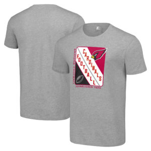 Men's Starter Heather Gray Arizona Cardinals Shield Logo T-Shirt