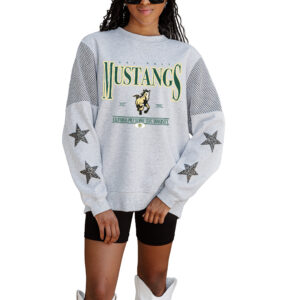 Women's Gameday Couture Ash Cal Poly Mustangs Shining Spirit Fleece Pullover Sweatshirt