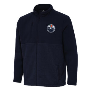Men's Antigua Navy Edmonton Oilers Daily Fused Full-Zip Jacket