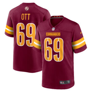 Men's Nike Tyler Ott  Burgundy Washington Commanders  Game Jersey