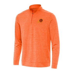 Men's Antigua Heather Orange Phoenix Suns Bright Quarter-Zip Top