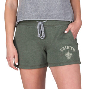 Women's Concepts Sport Green New Orleans Saints Mainstream French Terry Tri-Blend Shorts