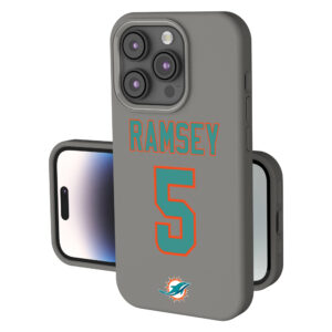 Keyscaper Jalen Ramsey Gray Miami Dolphins Ready Soft Touch iPhone Case