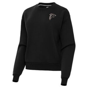 Women's  Antigua  Black Atlanta Falcons Victory Pullover Sweatshirt