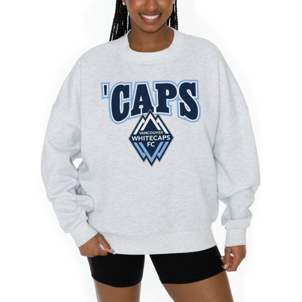 Women's Gameday Couture  Ash Vancouver Whitecaps FC Pitch Pride Pullover Sweatshirt