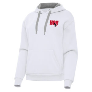 Women's Antigua  White Houston Texans Victory Pullover Hoodie