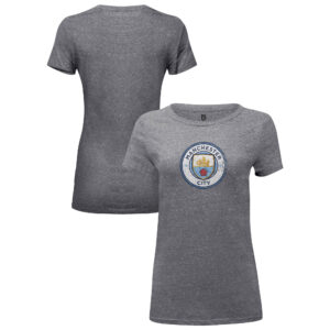 Women's 1863FC Heather Gray Manchester City Color Badge Tri-Blend T-Shirt