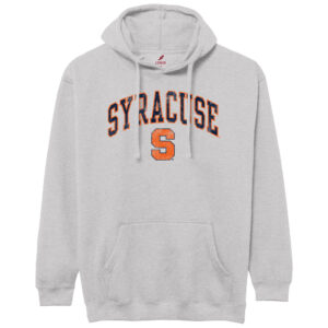 Men's League Collegiate Wear  Heather Gray Syracuse Orange Essentials 2.0 Fleece Pullover Hoodie