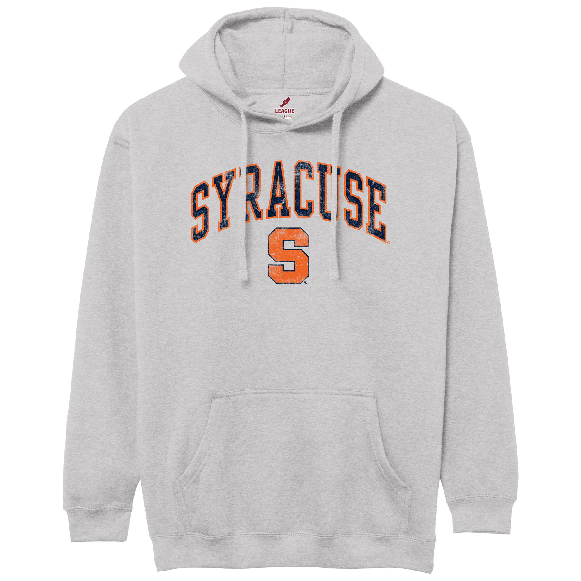 Men's League Collegiate Wear Heather Gray Syracuse Orange Essentials 2.0 Fleece Pullover Hoodie
