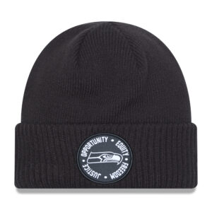 Men's New Era Black Seattle Seahawks 2022 Inspire Change  Cuffed Knit Hat