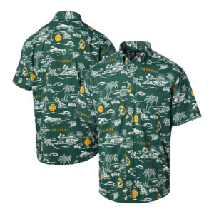 Men's Reyn Spooner Green Green Bay Packers Throwback Kekai Print Button-Up Shirt