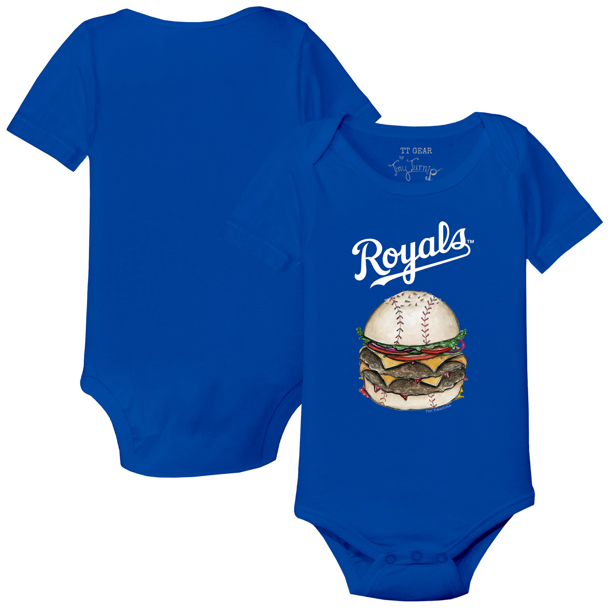 Infant Tiny Turnip Royal Kansas City Royals Burger Bodysuit