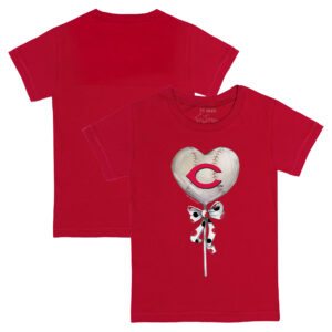Infant Tiny Turnip Red Cincinnati Reds Heart Lolly T-Shirt