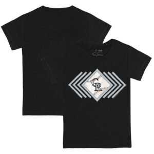 Infant Tiny Turnip Black Colorado Rockies Prism Arrows T-Shirt