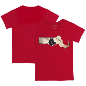 Infant Tiny Turnip Red Boston Red Sox State Outline T-Shirt