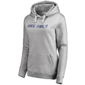 Women's Ash Rice Owls Classic Wordmark Pullover Hoodie