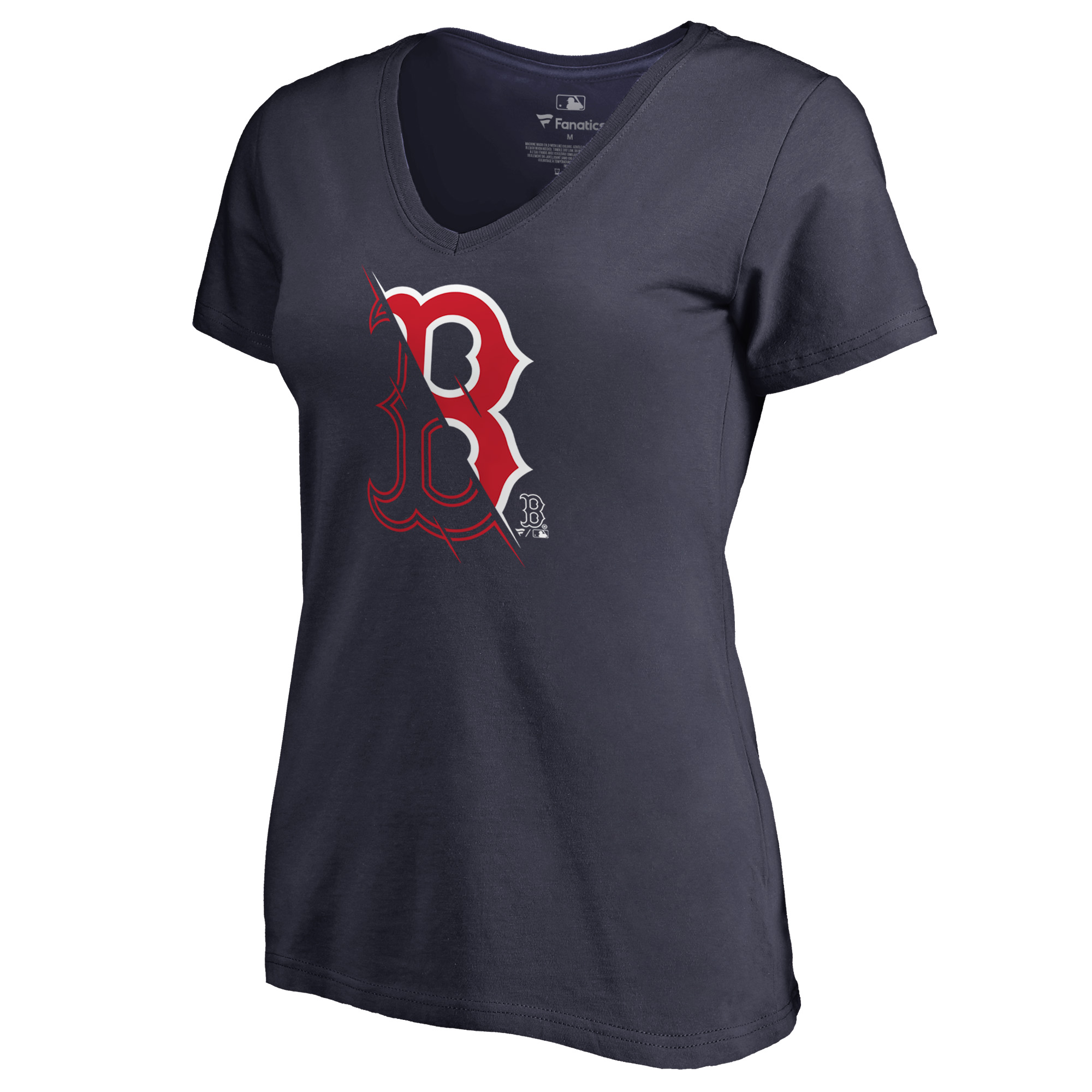 Women's Navy Boston Red Sox X-Ray V-Neck T-Shirt