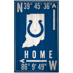 Indianapolis Colts 11" x 19" Coordinate Sign