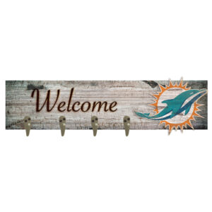Miami Dolphins 24" x 6" Mounted Coat Hanger