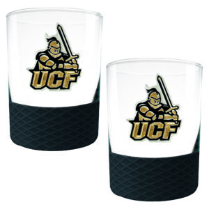 UCF Knights 2-Pack 14oz. Rocks Glass Set with Silcone Grip