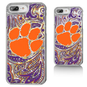 Clemson Tigers iPhone Glitter Paisley Design Case