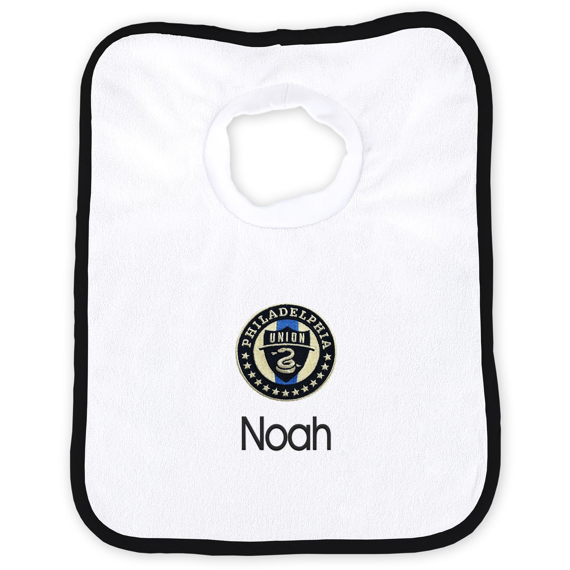 Infant White Philadelphia Union Personalized Bib