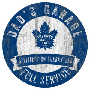 Toronto Maple Leafs 12" Dad's Garage Wood Sign