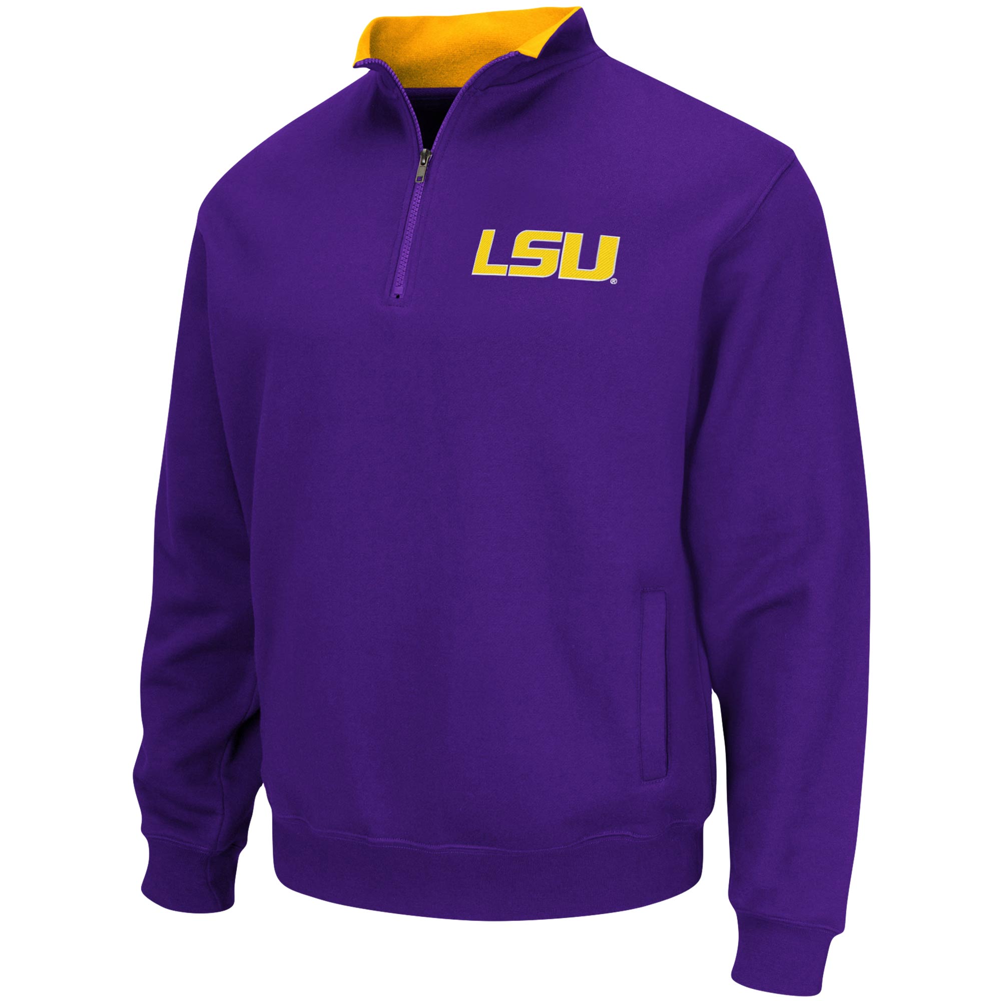 Men's Colosseum Purple LSU Tigers Big & Tall Tortugas Quarter-Zip Jacket - Image 3