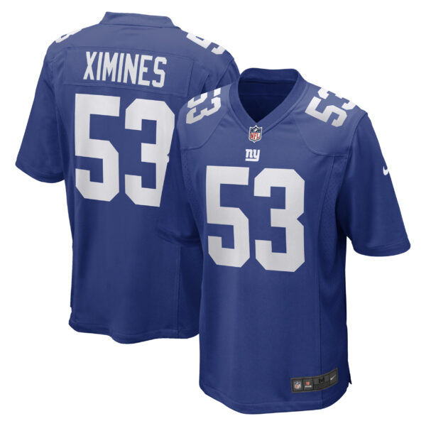 Men's Nike Oshane Ximines Royal New York Giants Game Jersey - Image 4