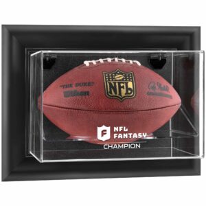 Black Framed NFL Fantasy Football Champion Wall-Mountable Team Logo Football Display Case