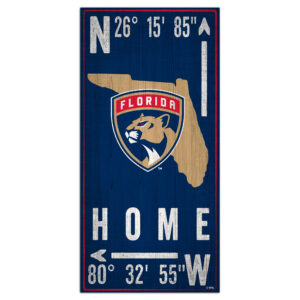 Florida Panthers 6'' x 12'' Team Coordinate Sign