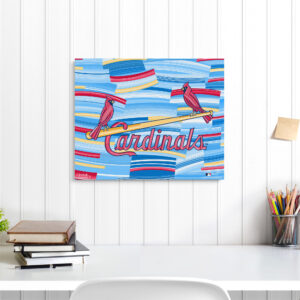St. Louis Cardinals Stretched 16" x 20" Embellished Canvas Giclee Print - Art by Charlie Turano III