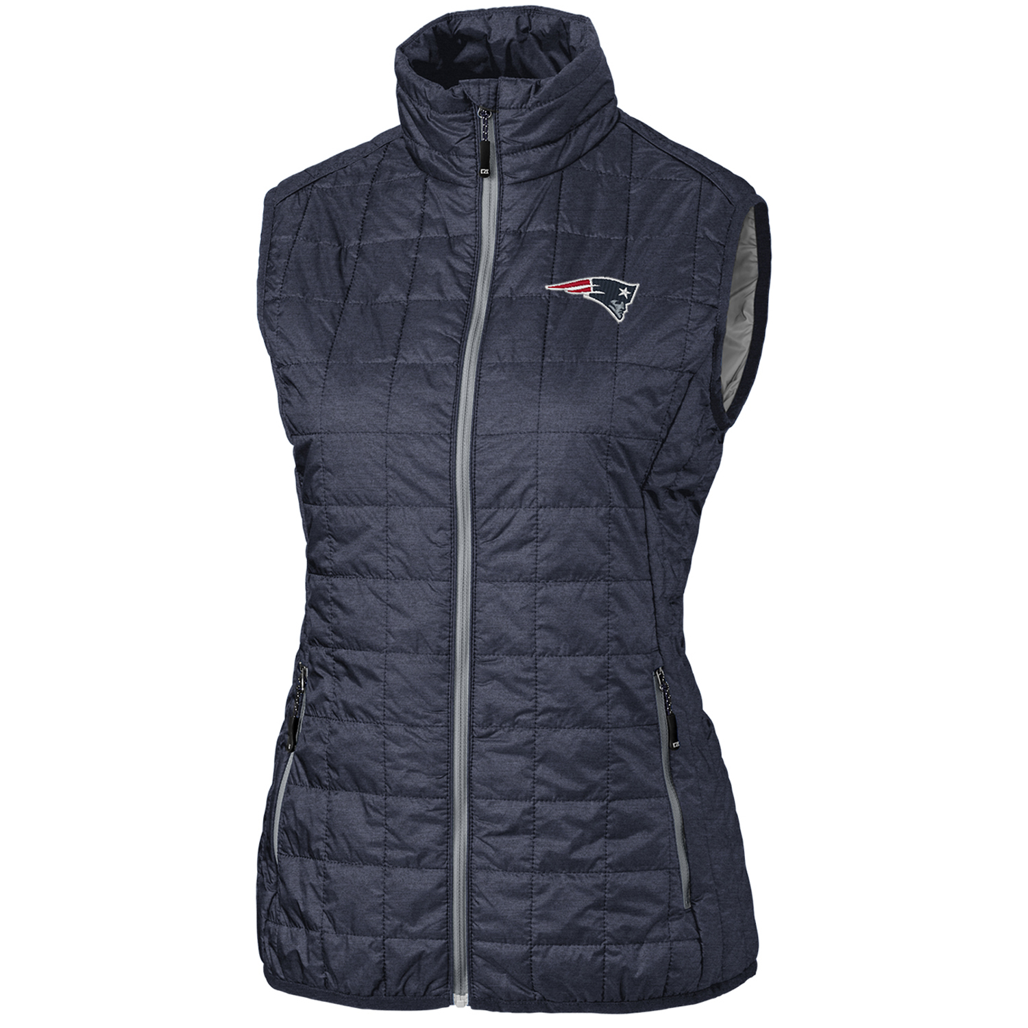 Women's Cutter & Buck Navy New England Patriots Rainier PrimaLoft Eco Full-Zip Vest