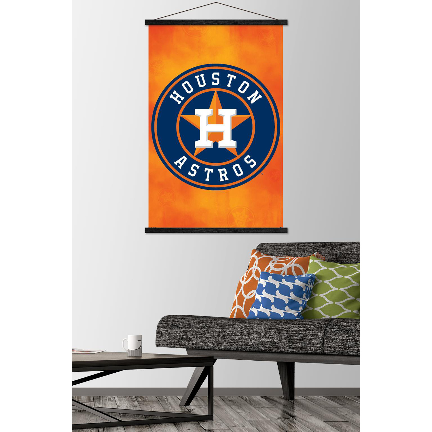 Houston Astros 24'' x 34.75'' Magnetic Framed Logo Poster - Image 3