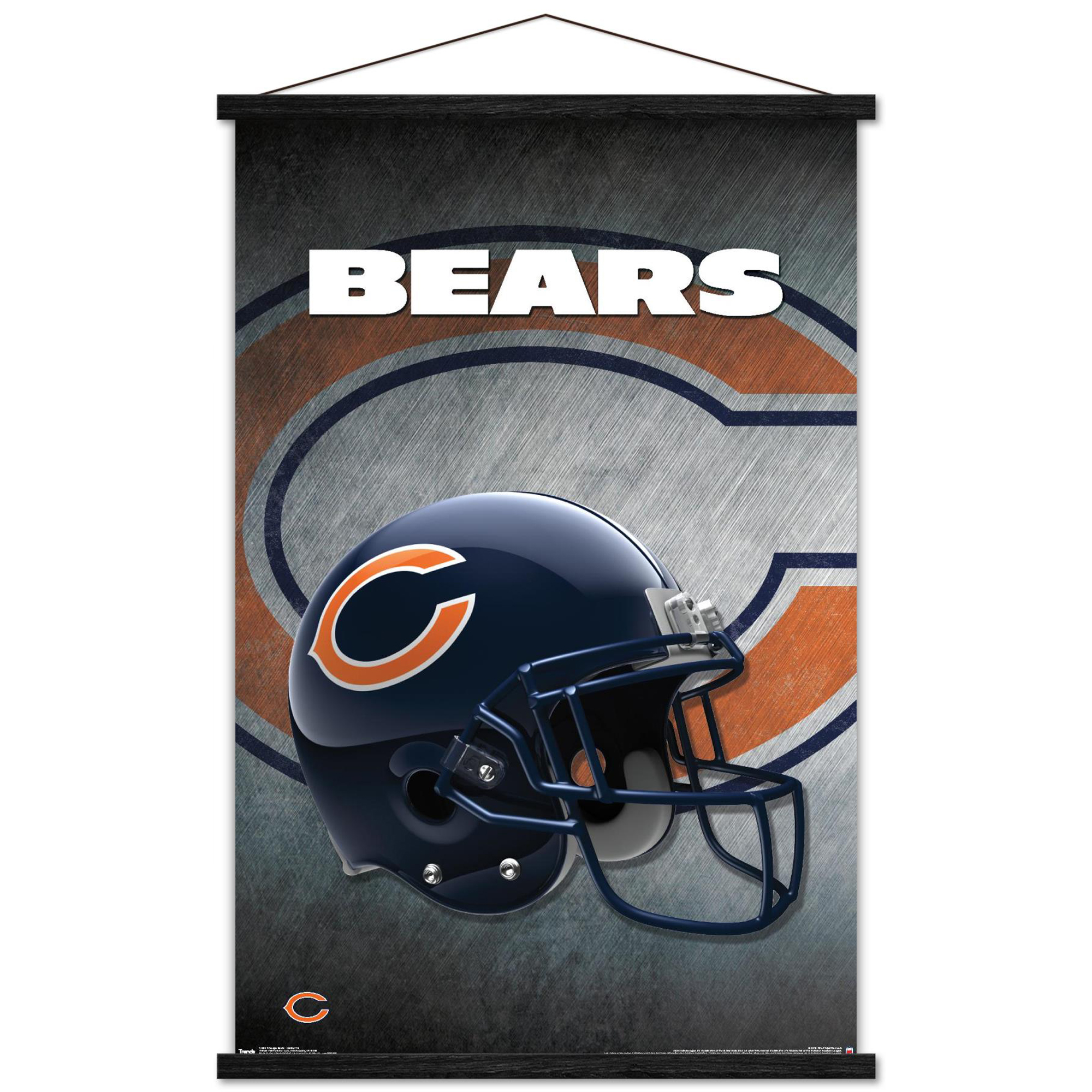Chicago Bears 22.4'' x 34'' Magnetic Framed Poster