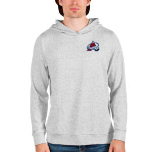 Men's Antigua Heathered Gray Colorado Avalanche Team Absolute Pullover Hoodie