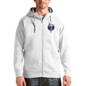 Men's Antigua White Buffalo Sabres Logo Victory Full-Zip Hoodie